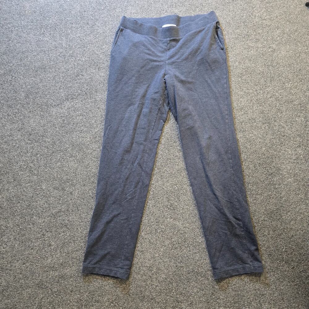 J Jill Pants Women Size Medium Gray Affinity French Terry Slim Leg Casual Lounge